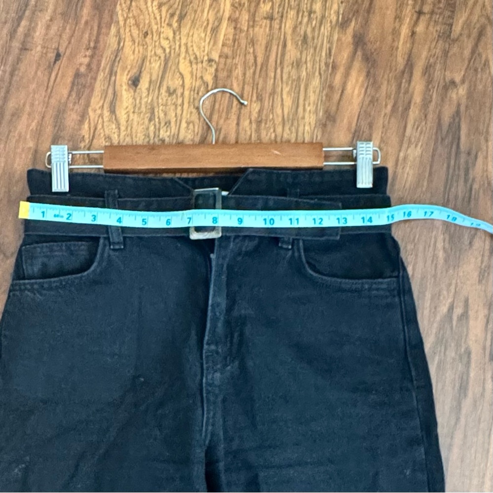Reformation High Rise Black Jeans with Belt - Picture 6 of 7